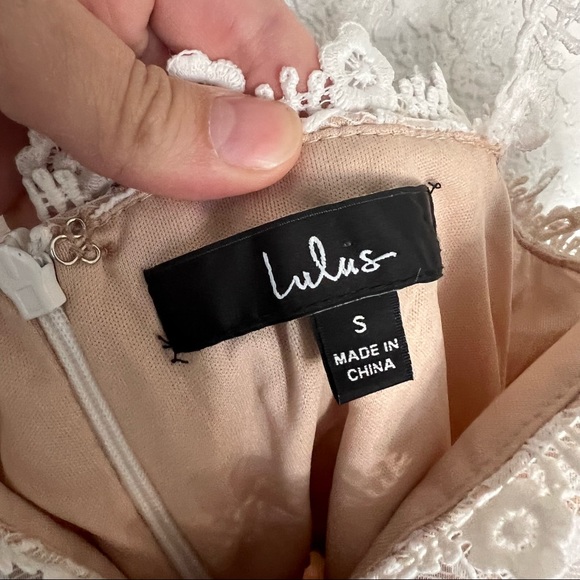 Lulus White Lace Crochet Midi Dress size small - Picture 11 of 14